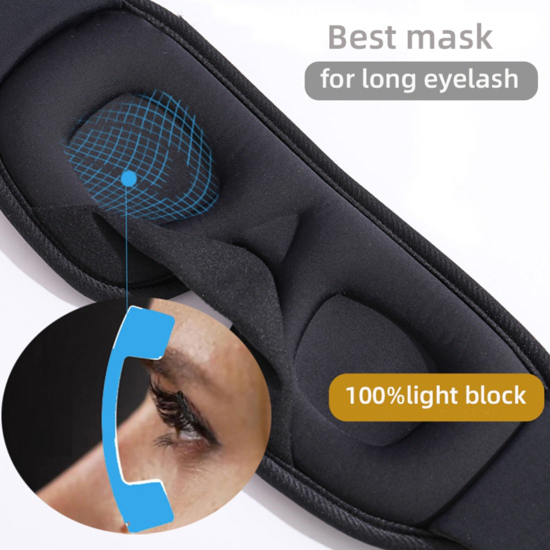 Peace Nap Premium 3D Eye Mask with Wireless Audio – Perfect for Travel & Nighttime Relaxation