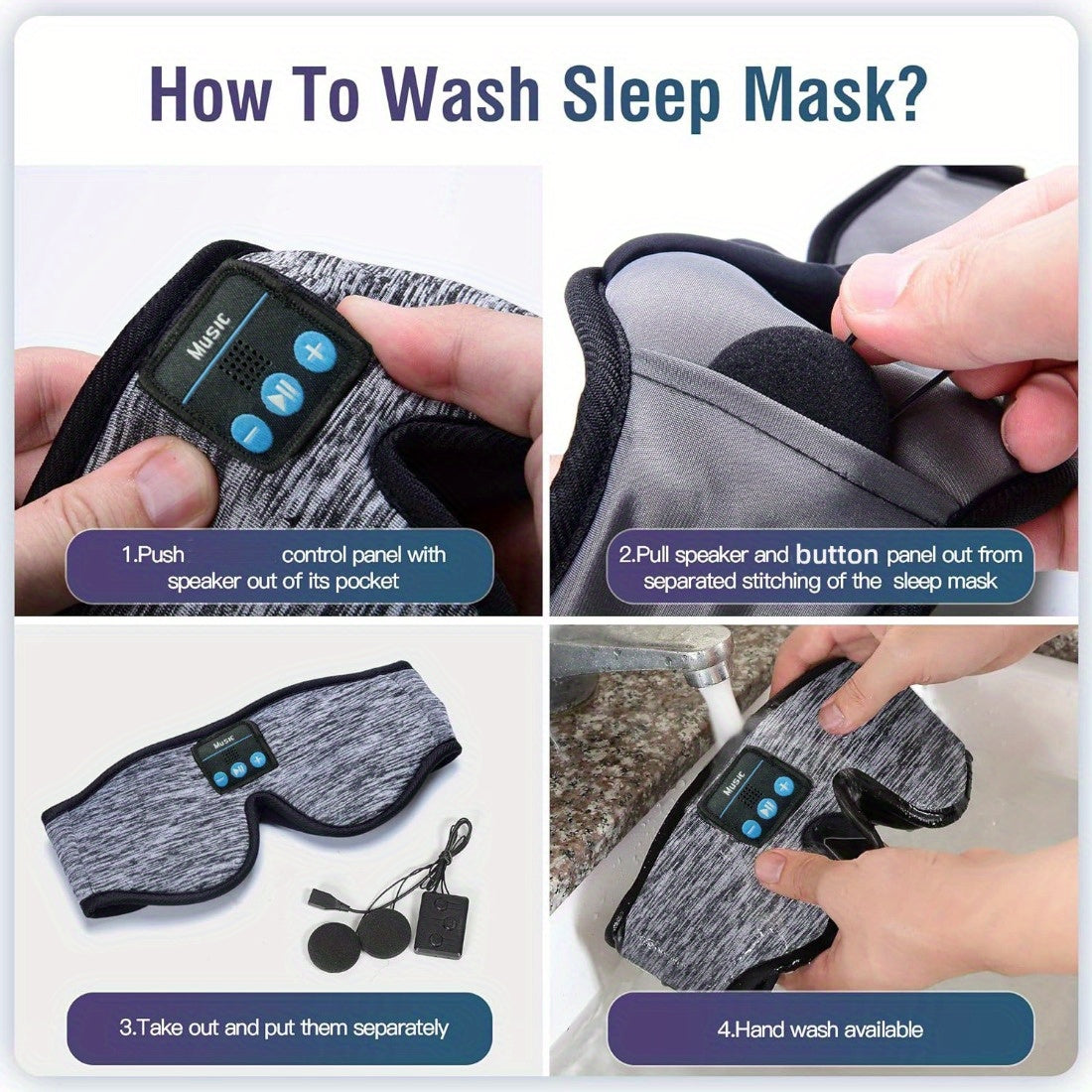 Peace Nap Premium 3D Eye Mask with Wireless Audio – Perfect for Travel & Nighttime Relaxation