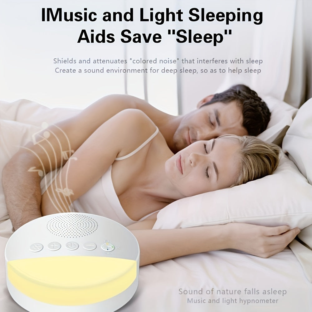 Portable White Noise Sleep Aid Machine with 9 Soothing Sounds, Memory Function & USB Charging - Ideal for All Ages
